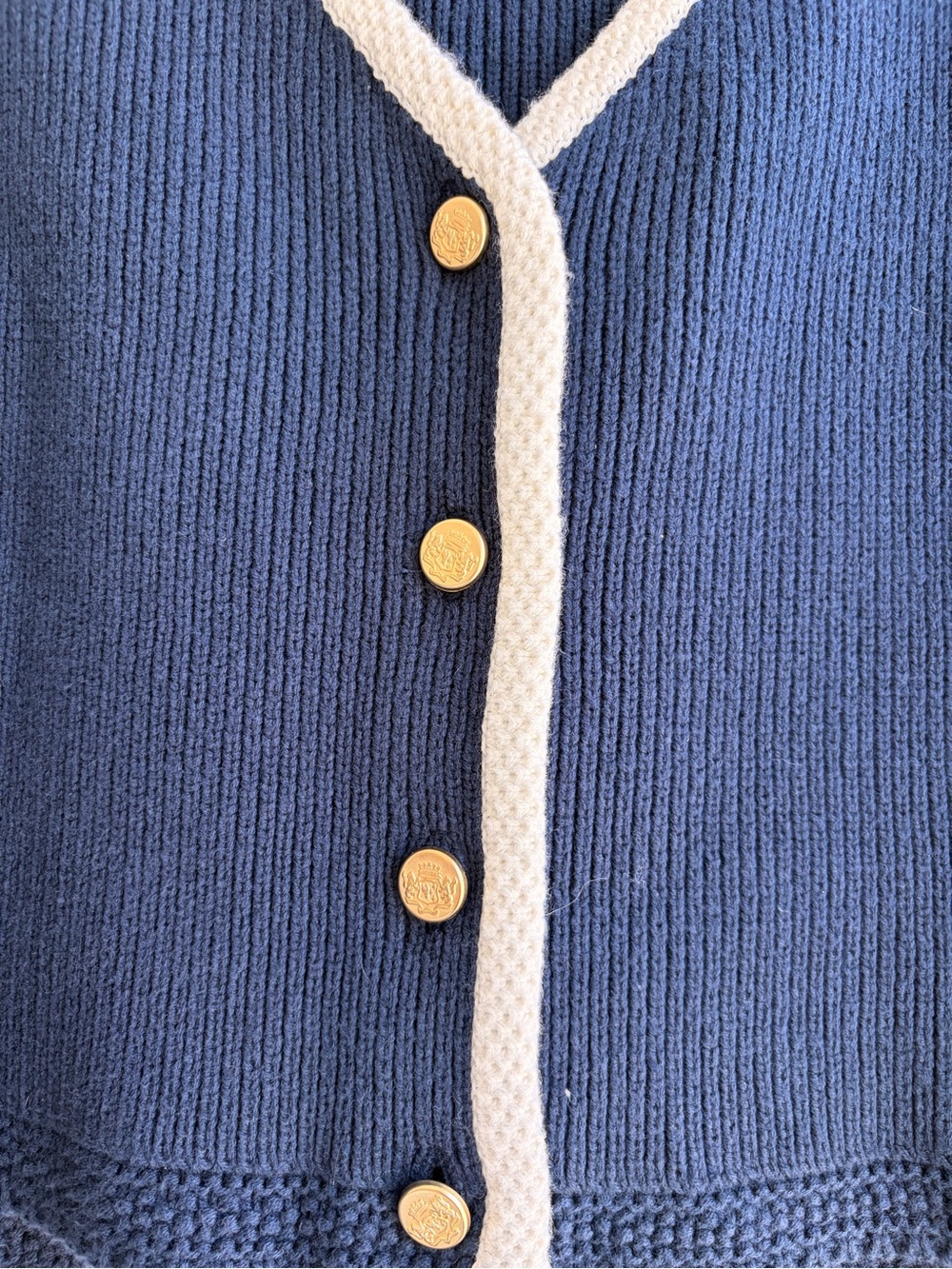 Abercrombie & Fitch Blue Knit Sweater Vest - Size Small - Picture 2 of 3